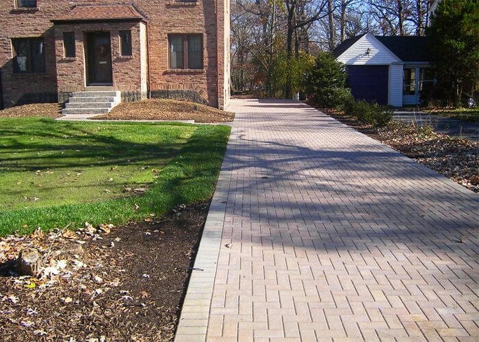 Brick walkway installation Brick walkway installation
