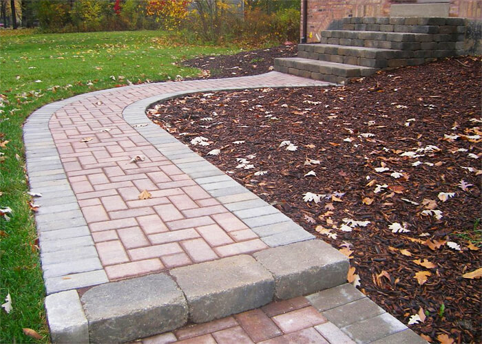 Brick walkway installation