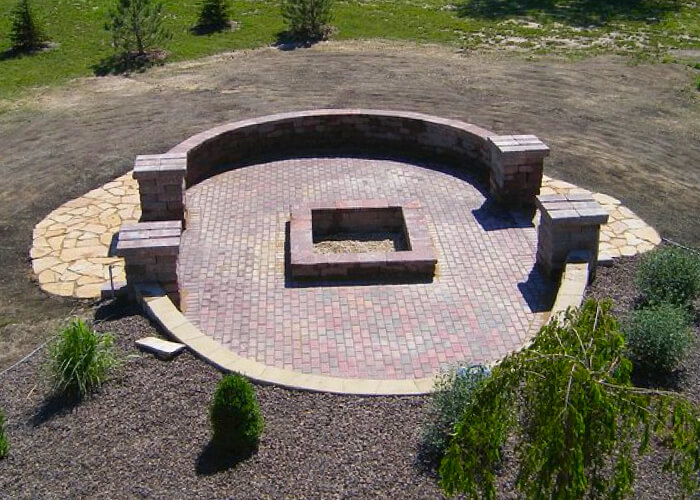 Brick patio installation