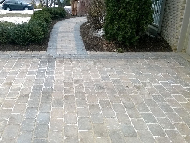 brick driveway